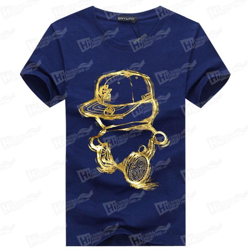 The Gold Naughty Boy--Screen Printed Men's Short-Sleeve Tee Shirts For Wholesale